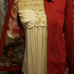 Red Jean denim jacket